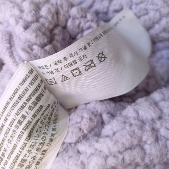 Abercrombie Kids Lavender Sherpa Hoodie – Soft Fleece Pullover, Size 9/10 - Picture 3 of 8